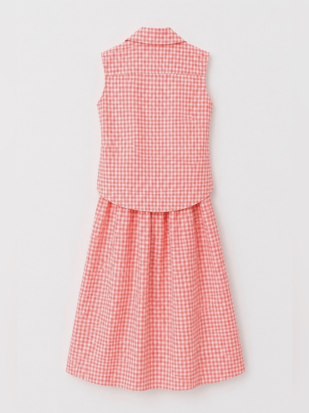 Nautica Jeans Women's Gingham Cotton Wrap Shirtdress Orange/White 16 - Picture 3 of 7